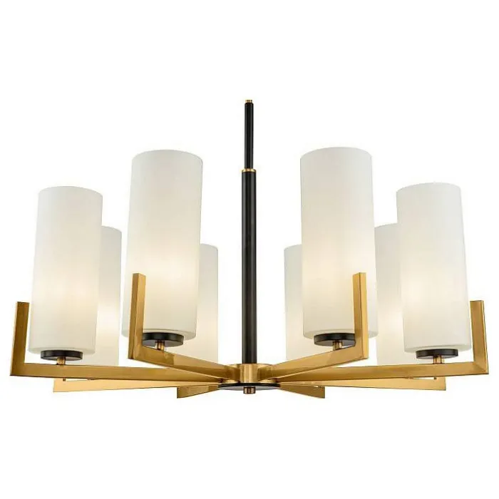 Подвесная люстра Maytoni Fortano MOD089PL-08BS Цвет арматуры латунь Цвет плафонов белый от ImperiumLoft