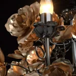 Подвесная люстра MW-Light Розенхейм 615011708 Цвет арматуры черный Цвет плафонов золото от ImperiumLoft