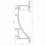 Профиль накладной  Deko-Light EL-02-12 975491 Цвет арматуры серебро