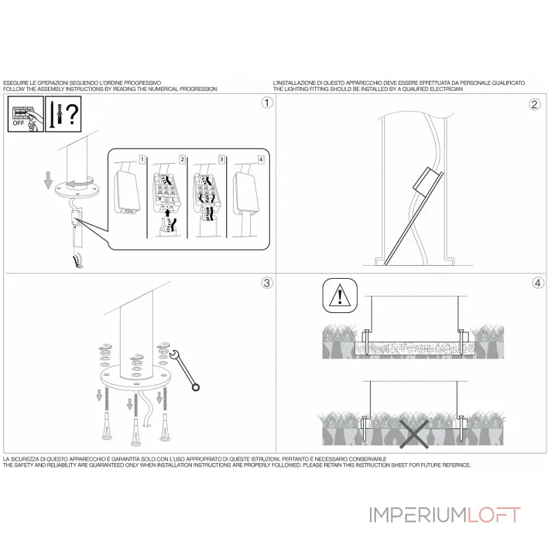 Наземный низкий светильник Ideal Lux Neos NEOS PT1 BIANCO