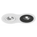 Встраиваемый светильник Lightstar Intero 16 double round i6260607 Цвет арматуры черно-белый Цвет плафонов белый