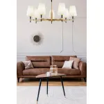 Люстра на штанге Maytoni Zaragoza H001CL-07BS Цвет арматуры латунь Цвет плафонов белый от ImperiumLoft