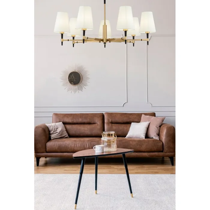 Люстра на штанге Maytoni Zaragoza H001CL-07BS Цвет арматуры латунь Цвет плафонов белый от ImperiumLoft