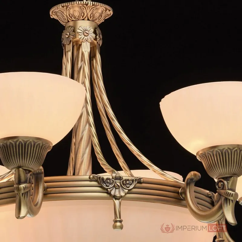 Подвесная люстра MW-Light Афродита 1 317010809 Цвет арматуры бронза Цвет плафонов кремовый от ImperiumLoft