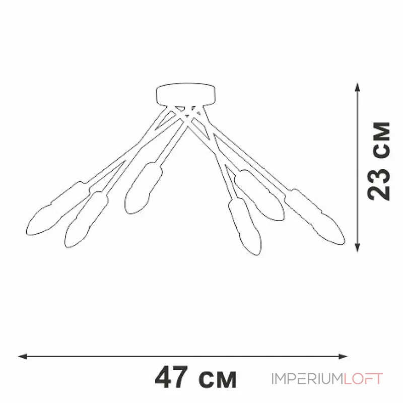 Люстра на штанге Vitaluce V3021 V3021-1/6PL Люстра на штанге Vitaluce V3021 V3021-1/6PL