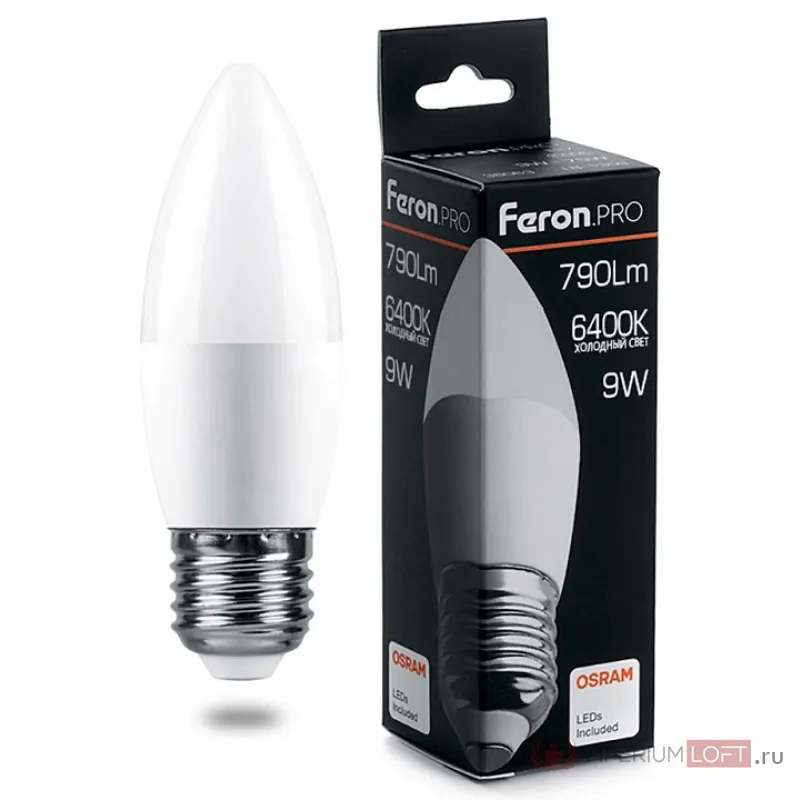 Лампа светодиодная Feron LB-1309 E27 9Вт 6400K 38064 от ImperiumLoft