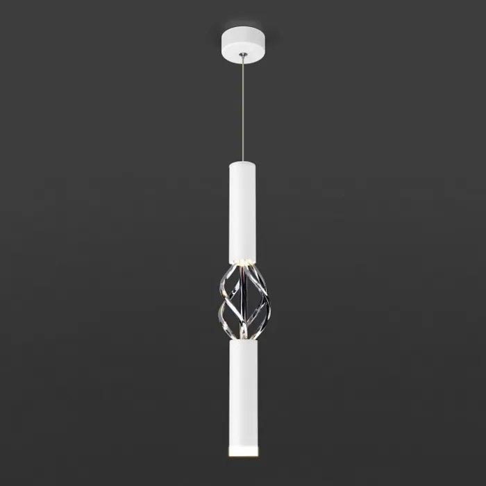 Подвесной светильник Eurosvet Lance 50191/1 LED белый/хром Цвет арматуры белый Цвет плафонов хром от ImperiumLoft
