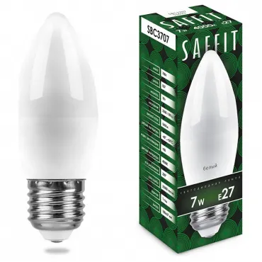 Лампа светодиодная Feron Saffit SBC3707 E27 7Вт 4000K 55033 Цвет арматуры белый Цвет плафонов белый