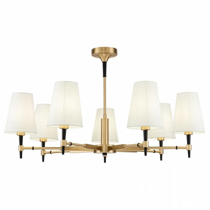 Люстра на штанге Maytoni Zaragoza H001CL-07BS Цвет арматуры латунь Цвет плафонов белый от ImperiumLoft