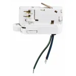 Переходник для трека Lightstar Barra 594006 Цвет арматуры белый Цвет плафонов прозрачный