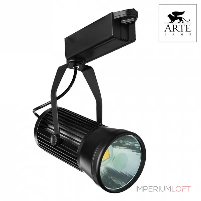 Светильник на штанге Arte Lamp Track Lights A6330PL-1BK Цвет арматуры черный Цвет плафонов черный от ImperiumLoft