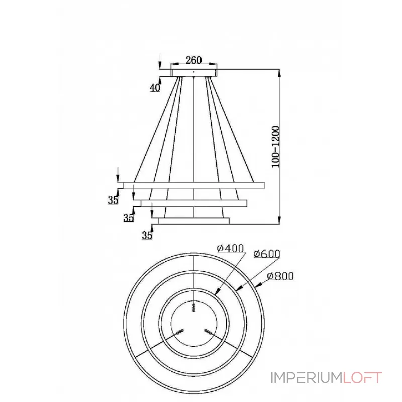 Подвесной светильник Maytoni Rim 3 MOD058PL-L100B3K