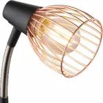 Настольная лампа декоративная Rivoli Insolito T1 CP Б0038134 Цвет арматуры черный Цвет плафонов медь