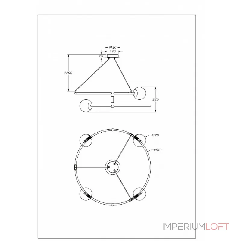 Подвесная люстра Maytoni MOD317PL-04G Подвесная люстра Maytoni MOD317PL-04G