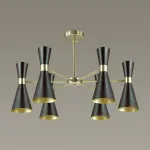 Люстра на штанге Lumion Quinn 3662/6C Цвет арматуры бронза Цвет плафонов черный от ImperiumLoft