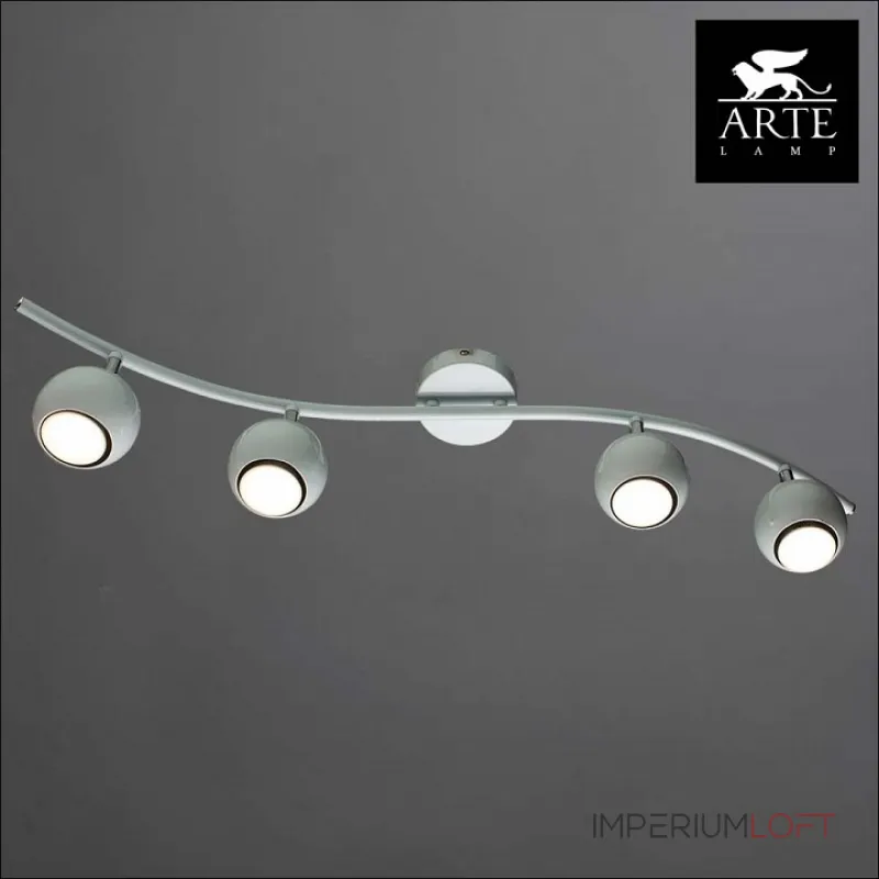 Спот Arte Lamp Piatto A6251PL-4WH Цвет арматуры белый Цвет плафонов белый от ImperiumLoft
