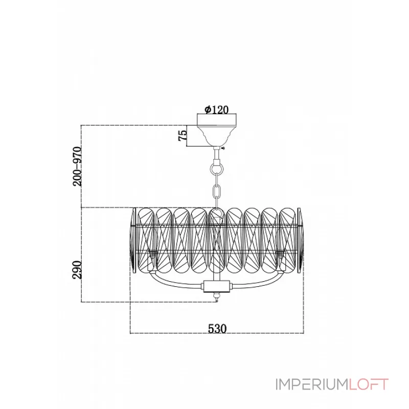 Подвесная люстра Maytoni MOD122PL-06BS