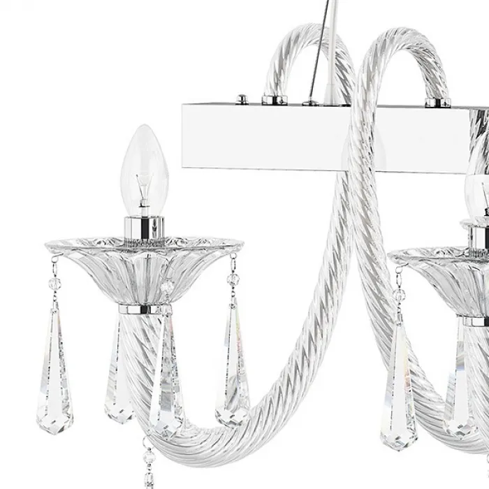 Подвесная люстра Lightstar Corno 821160 Цвет арматуры хром Цвет плафонов прозрачный от ImperiumLoft