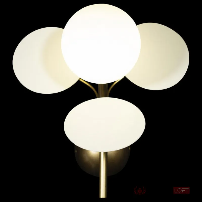 Бра Loft it Matisse 10008/1W white Цвет арматуры золото Цвет плафонов белый от ImperiumLoft