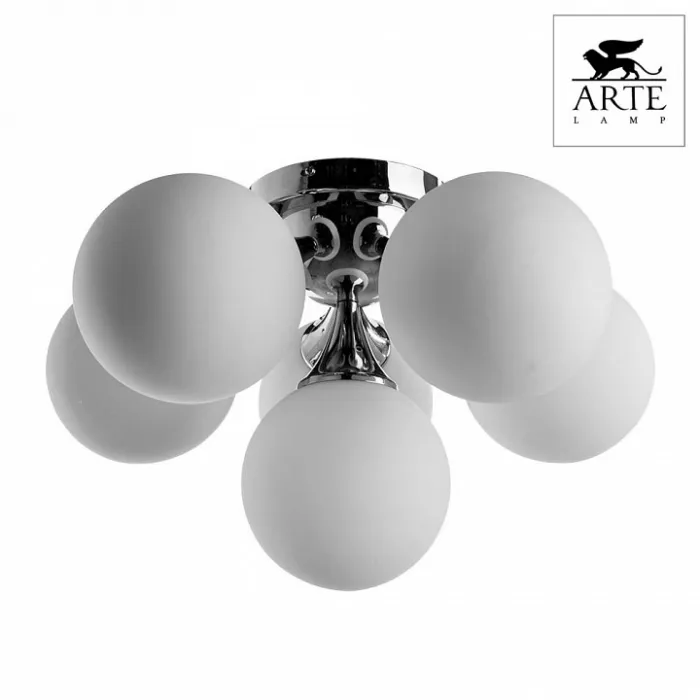Потолочная люстра Arte Lamp Gelataio A2560PL-6CC Цвет арматуры хром Цвет плафонов белый от ImperiumLoft
