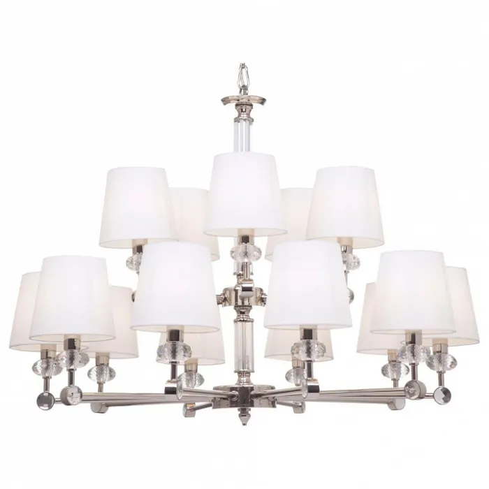 Подвесная люстра Maytoni Riverside MOD018PL-15CH Цвет арматуры хром Цвет плафонов белый от ImperiumLoft