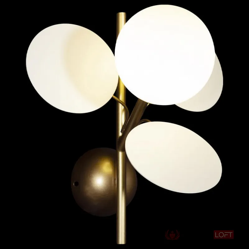 Бра Loft it Matisse 10008/1W white Цвет арматуры золото Цвет плафонов белый от ImperiumLoft