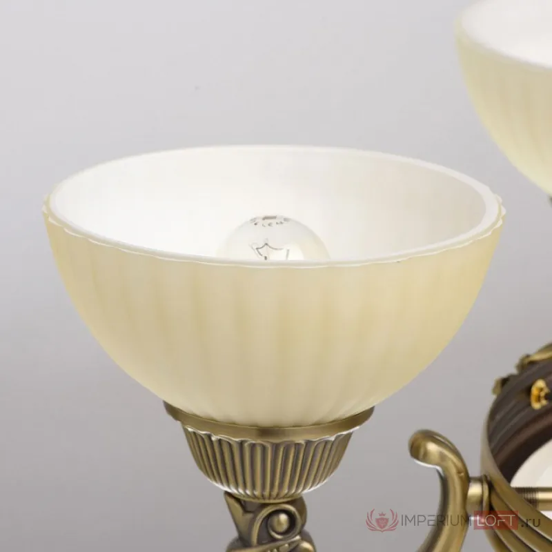 Подвесная люстра MW-Light Афродита 1 317010809 Цвет арматуры бронза Цвет плафонов кремовый от ImperiumLoft