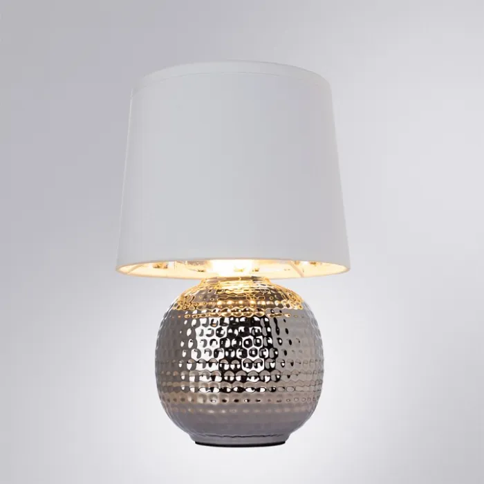 Настольная лампа декоративная Arte Lamp Merga A4001LT-1CC Цвет арматуры Серый Цвет плафонов Белый от ImperiumLoft