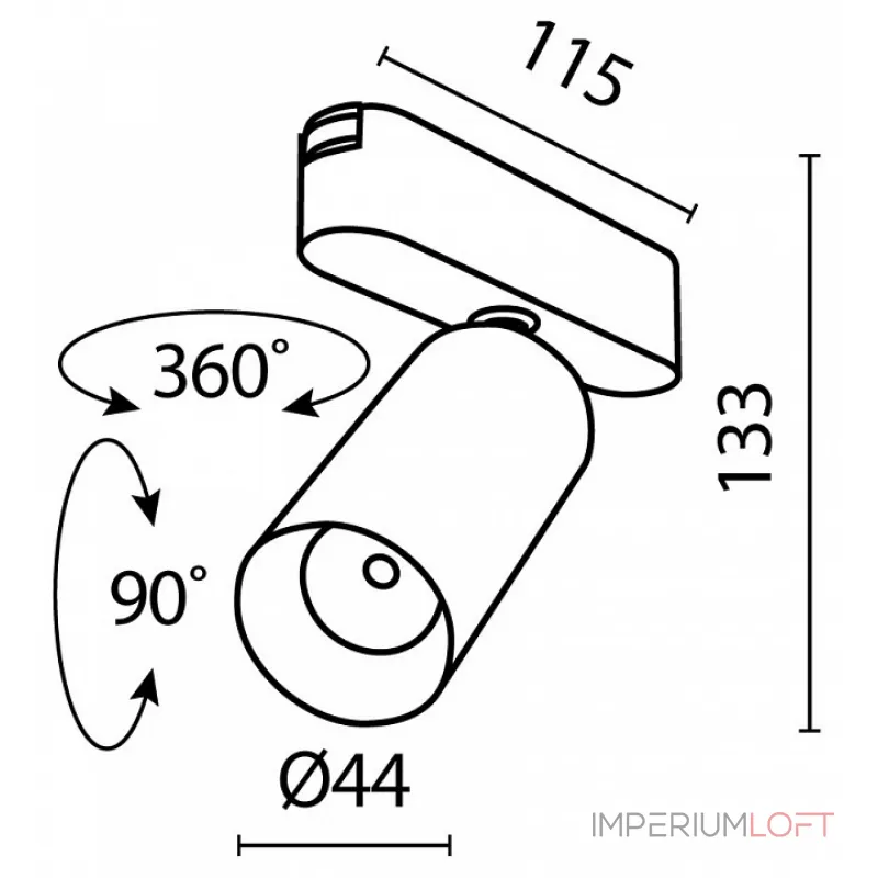 Трековый светильник Maytoni Focus LED TR103-1-12W3K-M-B