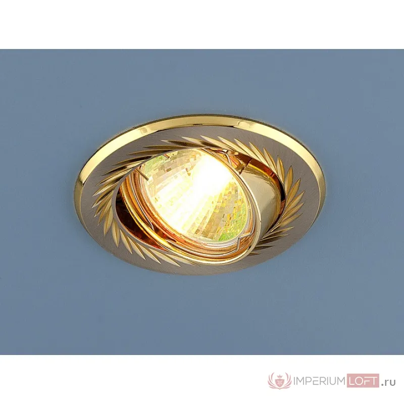 Встраиваемый светильник Elektrostandard 704 CX MR16 SN/GD сатин никель/золото от ImperiumLoft
