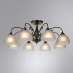 Люстра на штанге Arte Lamp Spica A3037PL-8AB Цвет арматуры Коричневый Цвет плафонов Белый от ImperiumLoft