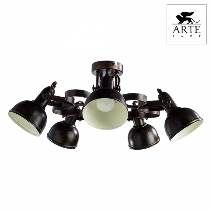 Люстра на штанге Arte Lamp Martin A5216PL-5BR Цвет арматуры коричневый Цвет плафонов коричневый от ImperiumLoft
