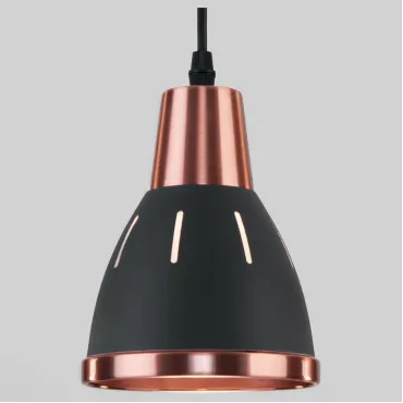 Подвесной светильник Eurosvet Nort 50173/1 черный Цвет плафонов медь Цвет арматуры медь
