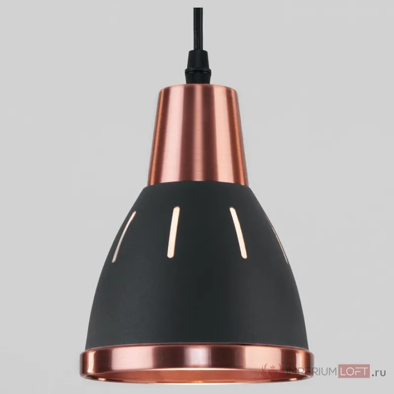 Подвесной светильник Eurosvet Nort 50173/1 черный Цвет плафонов медь Цвет арматуры медь от ImperiumLoft