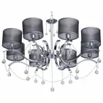 Подвесная люстра MW-Light Федерика 82 379019108 Цвет арматуры хром Цвет плафонов черный от ImperiumLoft