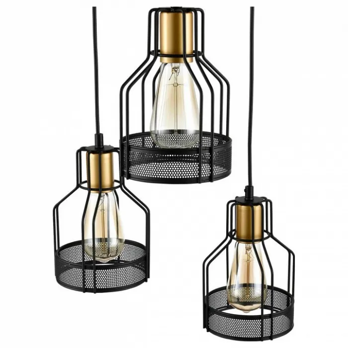 Подвесной светильник Vele Luce Abbis 654 VL6262P03 Цвет арматуры черный Цвет плафонов черный от ImperiumLoft