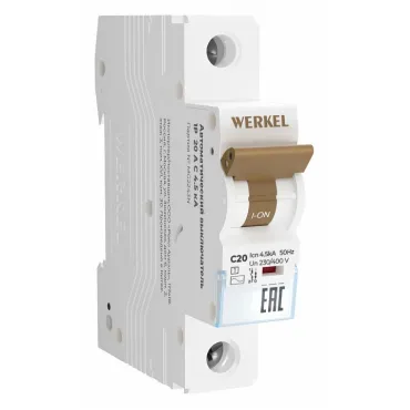 Автоматический выключатель 1P Werkel Автоматические выключатели W901P204 от ImperiumLoft