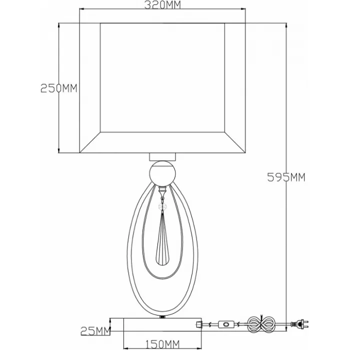 Настольная лампа декоративная Moderli Dark V2582-1T от ImperiumLoft