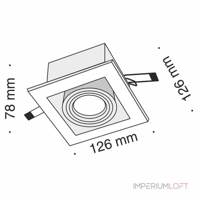 Встраиваемый светильник Maytoni Metal DL008-2-01-S Цвет арматуры серый от ImperiumLoft Встраиваемый светильник Maytoni Metal DL008-2-01-S Цвет арматуры серый от ImperiumLoft