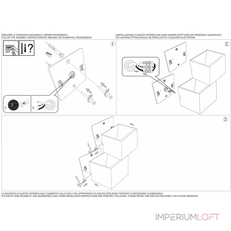 Накладной светильник Ideal Lux Rubik RUBIK AP2 BIANCO