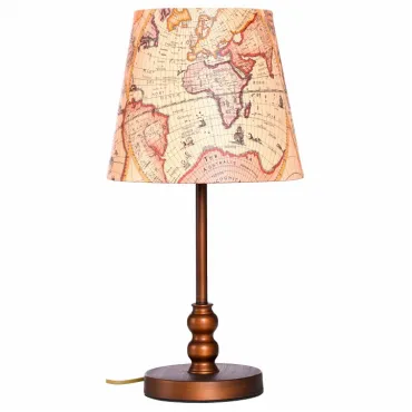 Настольная лампа декоративная Favourite Mappa 1122-1T Цвет арматуры коричневый Цвет плафонов разноцветный