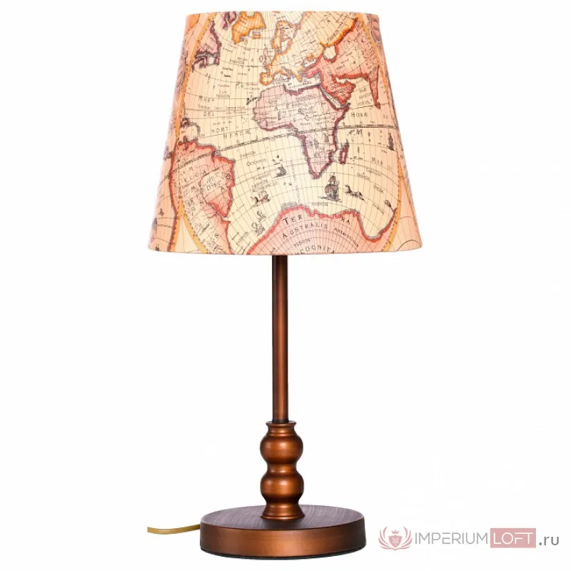 Настольная лампа декоративная Favourite Mappa 1122-1T Цвет арматуры коричневый Цвет плафонов разноцветный от ImperiumLoft