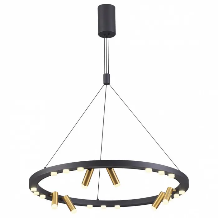 Подвесной светильник Odeon Light Beveren 3918/63L Цвет арматуры черный Цвет плафонов золото от ImperiumLoft