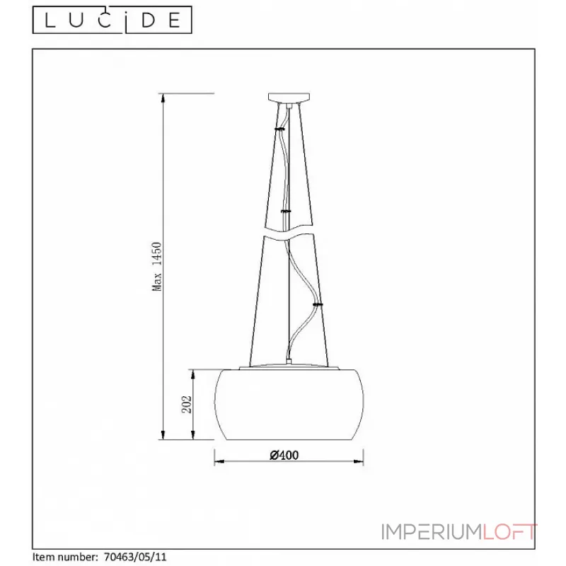 Подвесной светильник Lucide Pearl 70463/05/11
