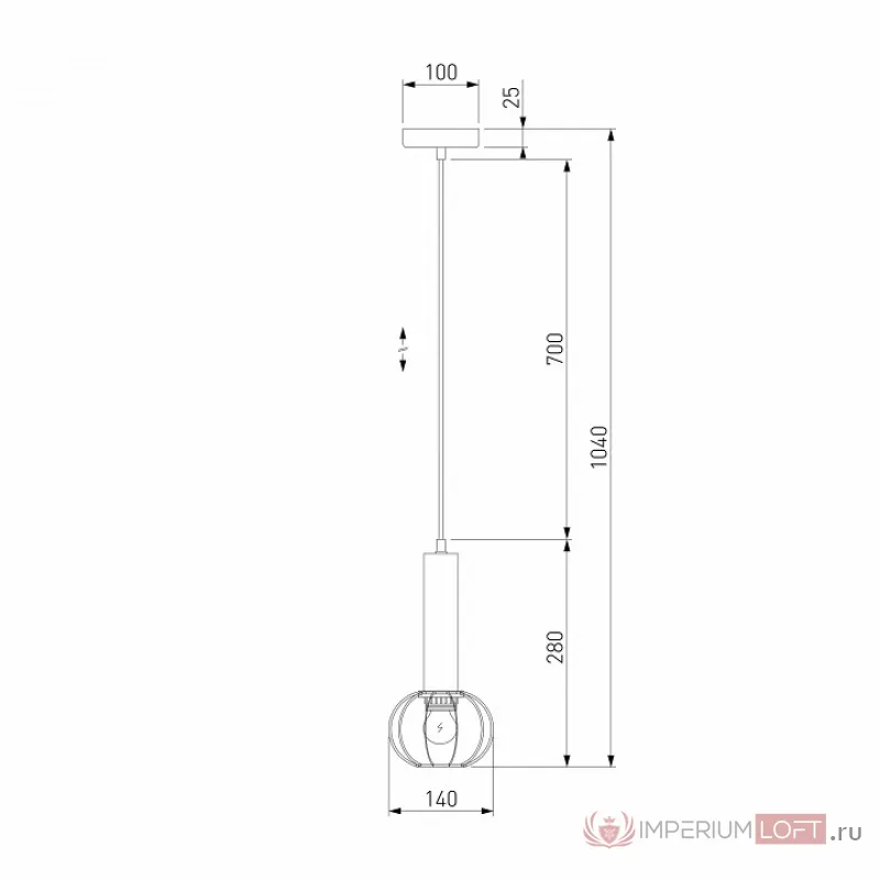 Подвесной светильник Eurosvet Parker 50178/1 черный/бронза Цвет плафонов черный Цвет арматуры бронза от ImperiumLoft