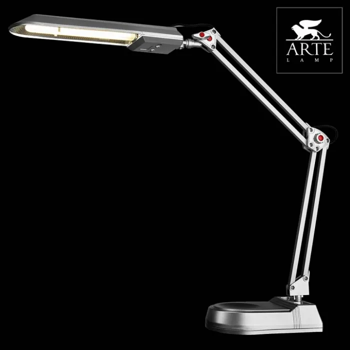 Настольная лампа офисная Arte Lamp Desk A5810LT-1SI Цвет арматуры серебро Цвет плафонов серебро от ImperiumLoft