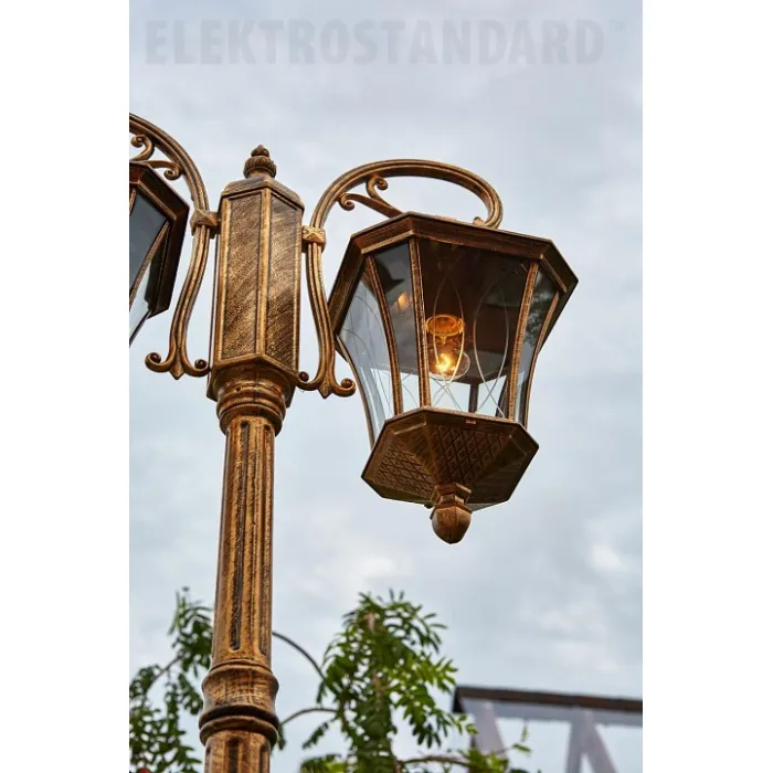 Фонарный столб Elektrostandard Virgo Virgo F/2 черное золото (арт. GLXT-1450F/2) от ImperiumLoft