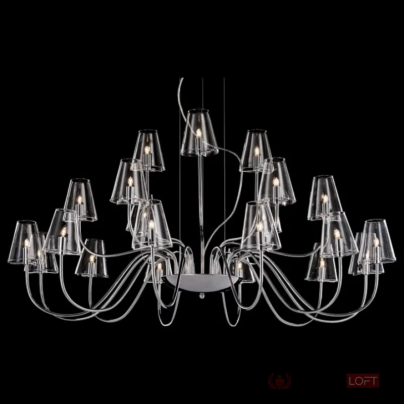 Подвесная люстра Lightstar Diafano 758214 Цвет арматуры хром Цвет плафонов прозрачный от ImperiumLoft