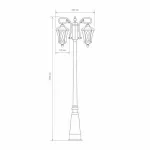 Фонарный столб Elektrostandard Virgo Virgo F/2 черное золото (арт. GLXT-1450F/2) от ImperiumLoft