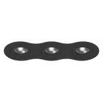 Встраиваемый светильник Lightstar Intero 16 triple round i637070707 Цвет арматуры черный